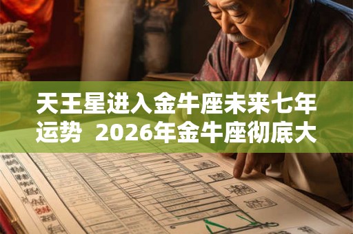 天王星进入金牛座未来七年运势  2026年金牛座彻底大爆发