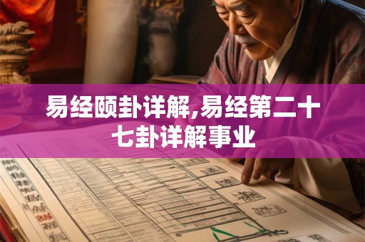 易经颐卦详解,易经第二十七卦详解事业