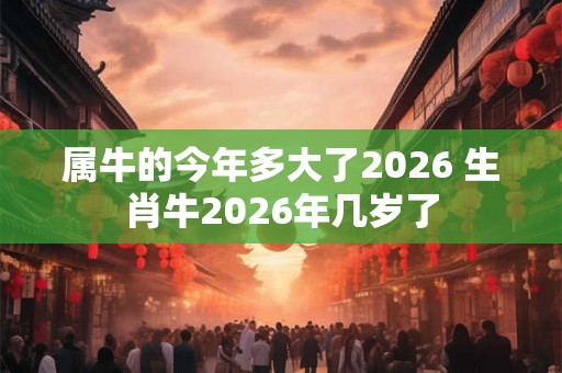 属牛的今年多大了2026 生肖牛2026年几岁了