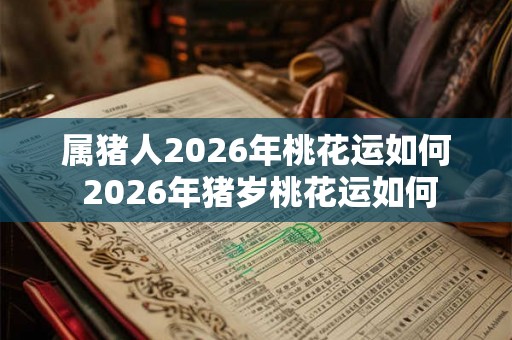 属猪人2026年桃花运如何 2026年猪岁桃花运如何