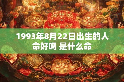 1993年8月22日出生的人命好吗 是什么命