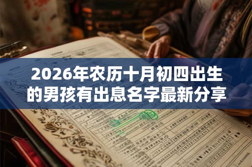 2026年农历十月初四出生的男孩有出息名字最新分享