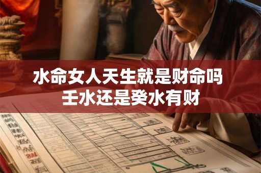 水命女人天生就是财命吗 壬水还是癸水有财