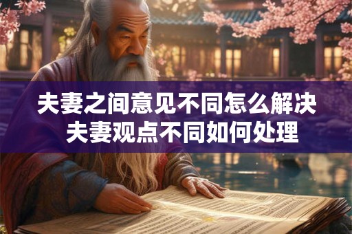 夫妻之间意见不同怎么解决 夫妻观点不同如何处理 夫妻之间意见不同怎么解决 夫妻观点不同如何处理