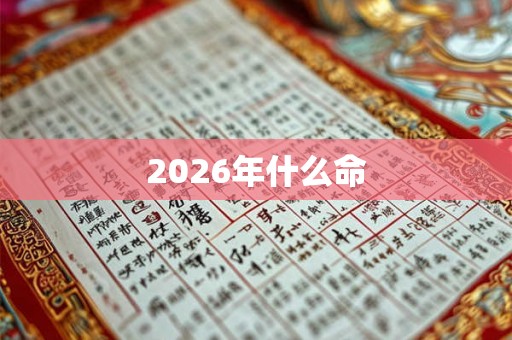 2026年什么命 2026年什么命