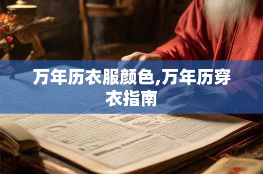 万年历衣服颜色,万年历穿衣指南