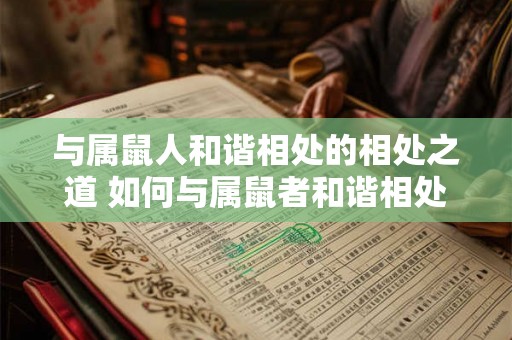 与属鼠人和谐相处的相处之道 如何与属鼠者和谐相处