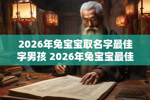 2026年兔宝宝取名字最佳字男孩 2026年兔宝宝最佳男孩名字是什么