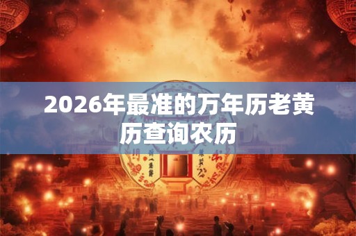 2026年最准的万年历老黄历查询农历 2026年最准的万年历老黄历查询农历