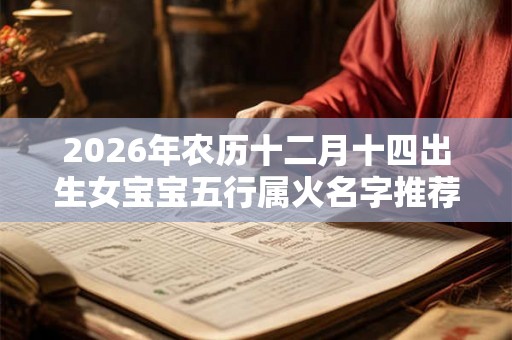 2026年农历十二月十四出生女宝宝五行属火名字推荐