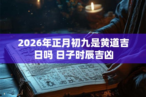 2026年正月初九是黄道吉日吗 日子时辰吉凶