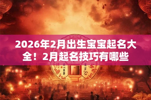 2026年2月出生宝宝起名大全！2月起名技巧有哪些