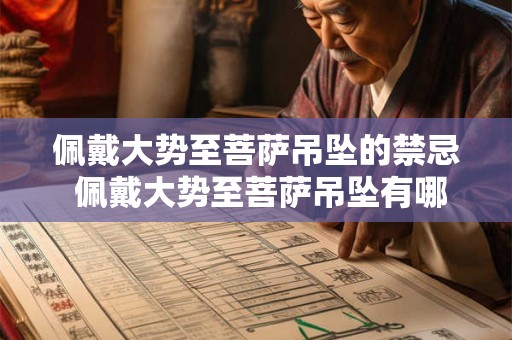佩戴大势至菩萨吊坠的禁忌 佩戴大势至菩萨吊坠有哪些禁忌