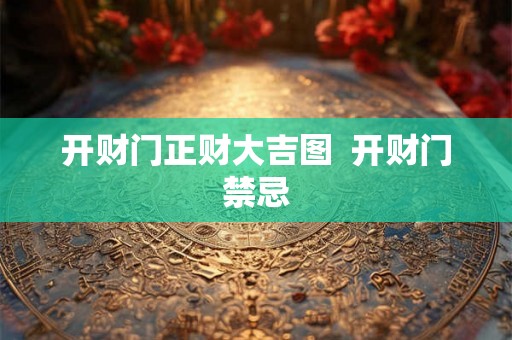 开财门正财大吉图 开财门禁忌 开财门正财大吉图 开财门禁忌