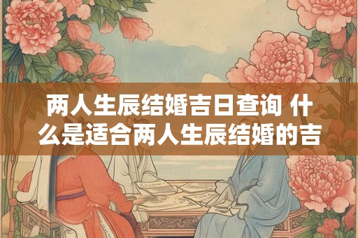 两人生辰结婚吉日查询 什么是适合两人生辰结婚的吉日查询