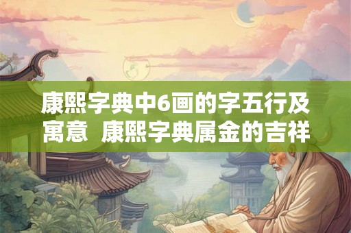 康熙字典中6画的字五行及寓意  康熙字典属金的吉祥字