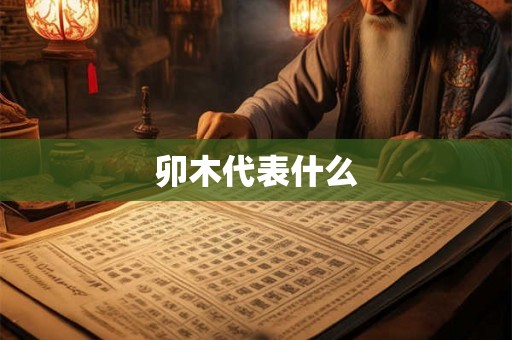 卯木代表什么 卯木代表什么