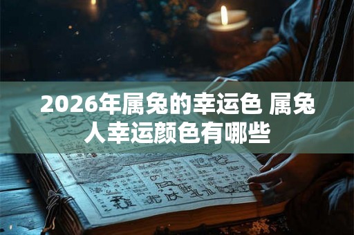 2026年属兔的幸运色 属兔人幸运颜色有哪些 2026年属兔的幸运色 属兔人幸运颜色有哪些