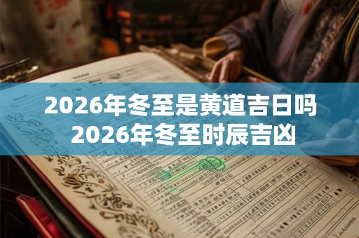 2026年冬至是黄道吉日吗 2026年冬至时辰吉凶