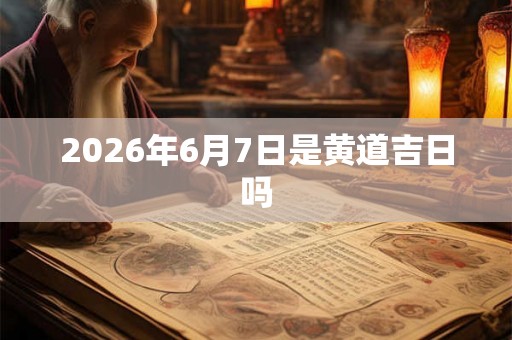 2026年6月7日是黄道吉日吗