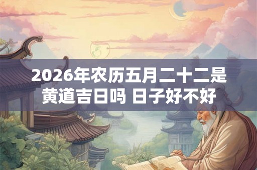 2026年农历五月二十二是黄道吉日吗 日子好不好