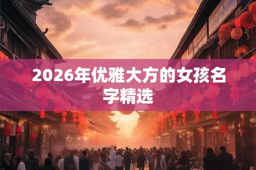 2026年优雅大方的女孩名字精选 2026年优雅大方的女孩名字精选