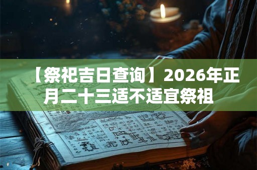 【祭祀吉日查询】2026年正月二十三适不适宜祭祖