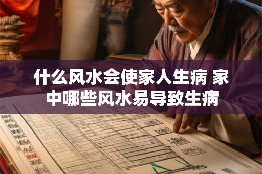 什么风水会使家人生病 家中哪些风水易导致生病