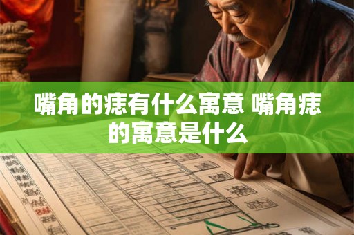 嘴角的痣有什么寓意 嘴角痣的寓意是什么