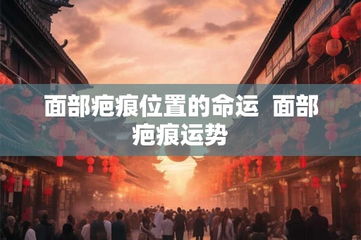 面部疤痕位置的命运  面部疤痕运势