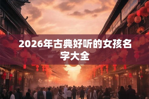 2026年古典好听的女孩名字大全