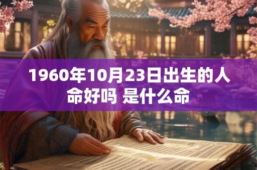 1960年10月23日出生的人命好吗 是什么命