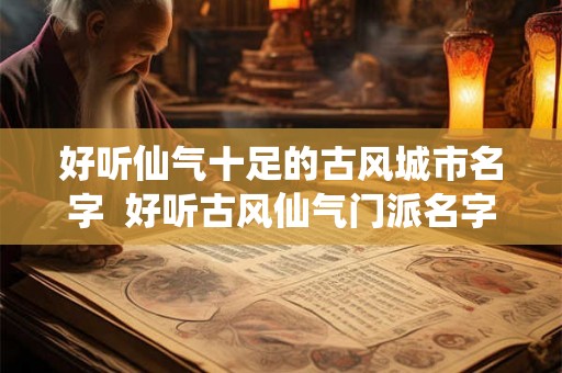 好听仙气十足的古风城市名字  好听古风仙气门派名字