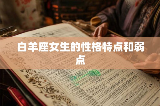 白羊座女生的性格特点和弱点