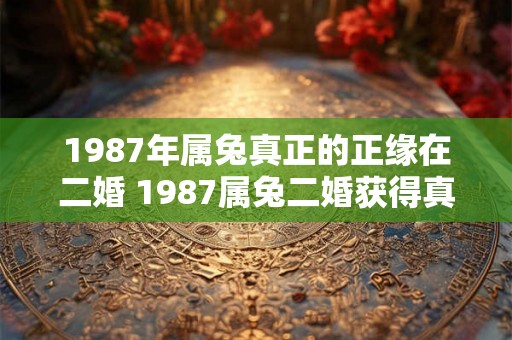 1987年属兔真正的正缘在二婚 1987属兔二婚获得真正缘分