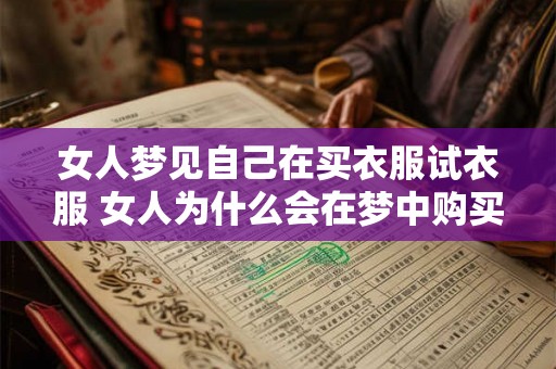 女人梦见自己在买衣服试衣服 女人为什么会在梦中购买和试穿衣服