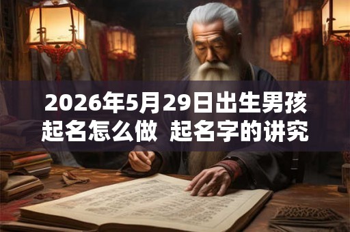 2026年5月29日出生男孩起名怎么做  起名字的讲究