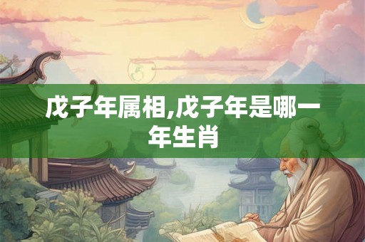 戊子年属相,戊子年是哪一年生肖
