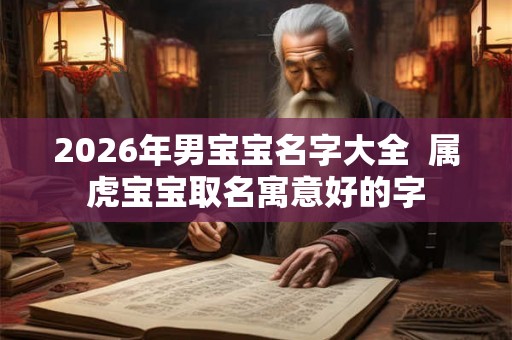 2026年男宝宝名字大全  属虎宝宝取名寓意好的字