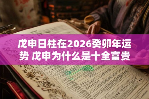 戊申日柱在2026癸卯年运势 戊申为什么是十全富贵日