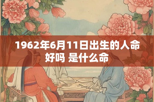 1962年6月11日出生的人命好吗 是什么命