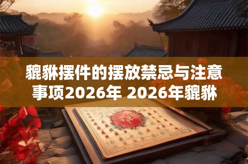 貔貅摆件的摆放禁忌与注意事项2026年 2026年貔貅摆件应注意哪些摆放禁忌