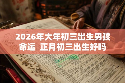 2026年大年初三出生男孩命运  正月初三出生好吗