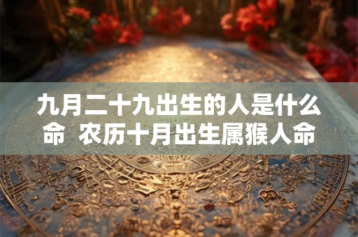 九月二十九出生的人是什么命  农历十月出生属猴人命好吗