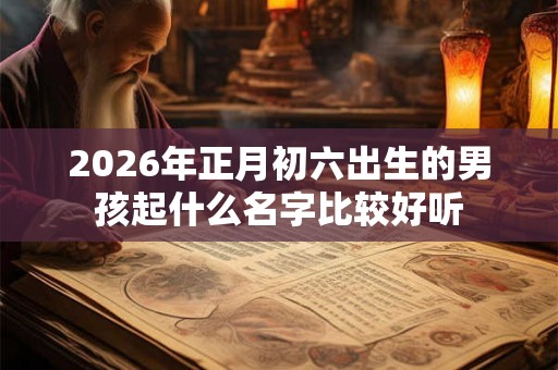 2026年正月初六出生的男孩起什么名字比较好听 2026年正月初六出生的男孩起什么名字比较好听