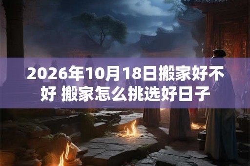 2026年10月18日搬家好不好 搬家怎么挑选好日子