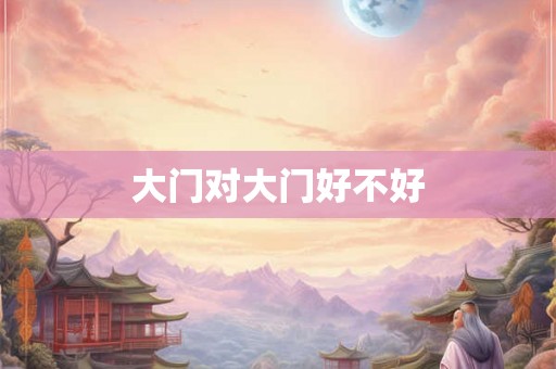 大门对大门好不好