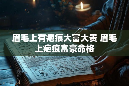眉毛上有疤痕大富大贵 眉毛上疤痕富豪命格