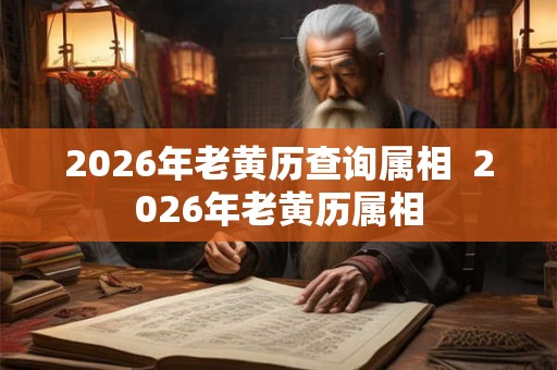 2026年老黄历查询属相  2026年老黄历属相