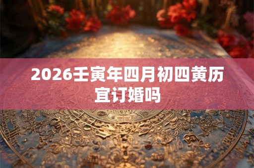 2026壬寅年四月初四黄历宜订婚吗